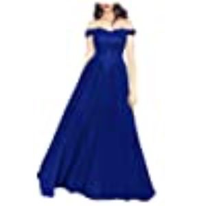 Women's Off The Shoulder Royal Blue Gown size 10 custom